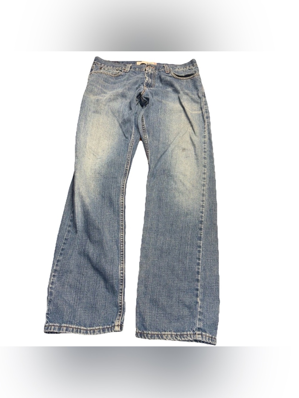 Levis 514 Jeans Men’s 34x32 Blue Dark Wash Slim Straight Denim Cotton Vtg Flaw